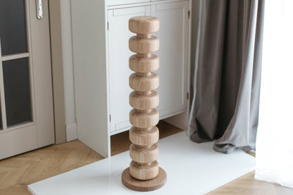 Pied d'îlot de cuisine en bois avec base - H876 mm
