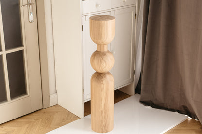 Wooden Table & Kitchen Island Leg with Sphere, H900 mm