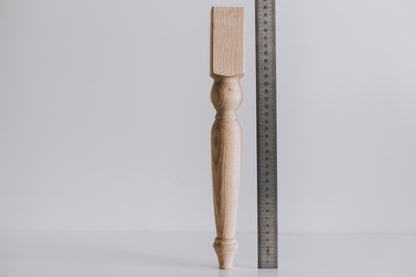 Pieds de meuble en bois – Style classique, faits à la main, H350 mm