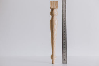 Pieds de Meuble en Bois – Style Classique, Faits Main, H385 mm