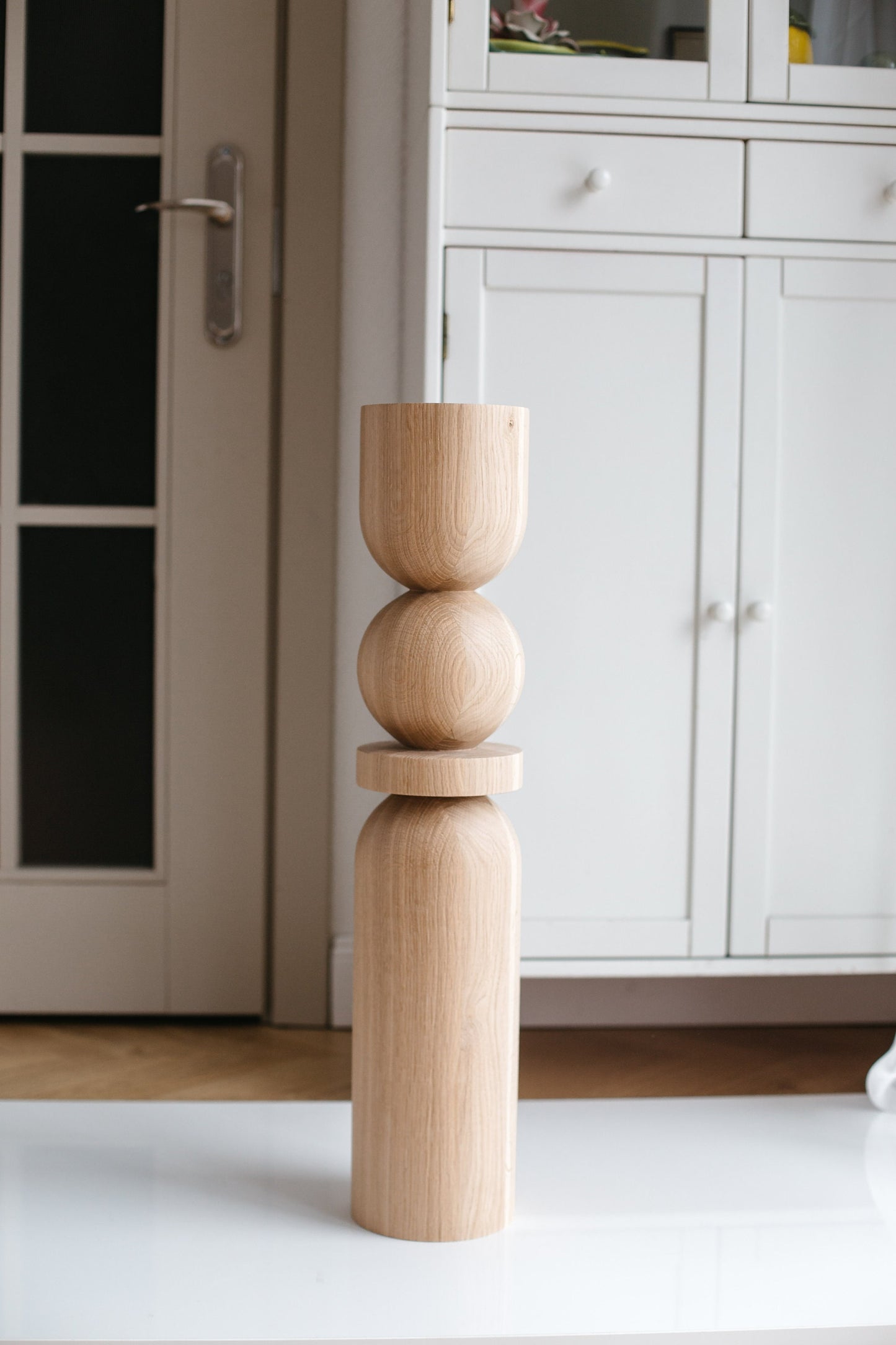 Pied de meuble en bois pour table et bar, H690 mm