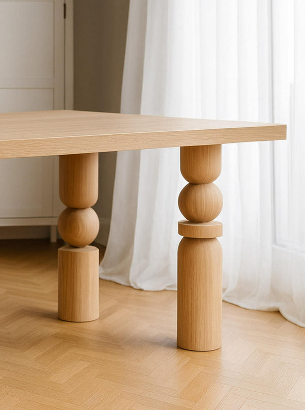 Grands pieds de table et de bar en bois – Pieds de meuble faits à la main, lot de 4, H690 mm