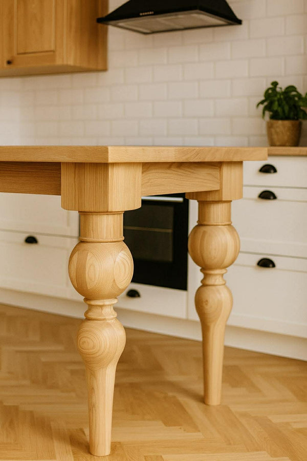 Pied de support pour bar et table de petit-déjeuner en bois – Base de meuble faite à la main, H890 mm