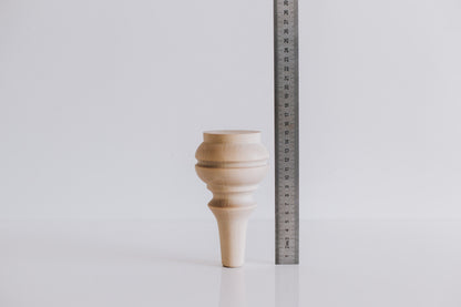 Pieds de Meuble en Bois de Style Scandinave – Design Conique, H155 mm
